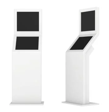 Information kiosk. Information terminal. interactive kiosk on white background Stock Illustration