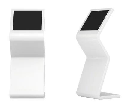Information kiosk. Information terminal. interactive kiosk on white background Stock Illustration