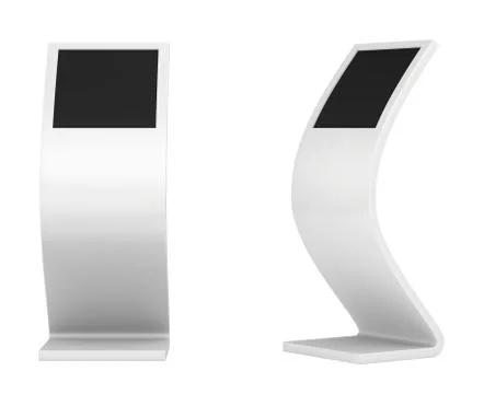 Information kiosk. Information terminal. interactive kiosk on white background Illustrazione stock