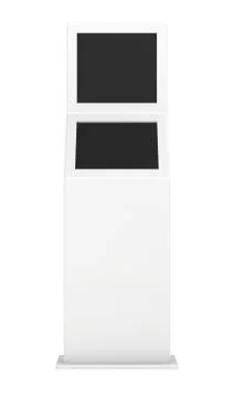 Information kiosk. Information terminal. interactive kiosk on white background Stock Illustration