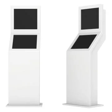 Information kiosk. Information terminal. interactive kiosk on white background Stock Illustration
