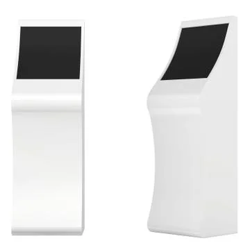 Information kiosk. Information terminal. interactive kiosk on white background Stock-Illustration