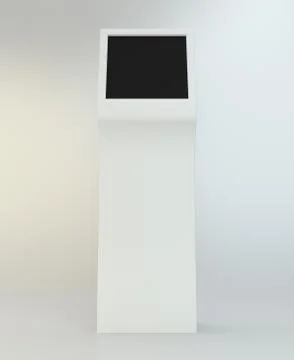 Information kiosk. interactive terminal on white background. 3d rendering Stock Illustration