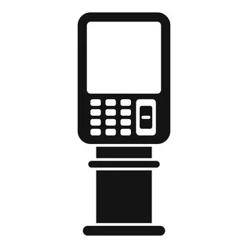 Information kiosk providing digital assistance icon Stock Illustration