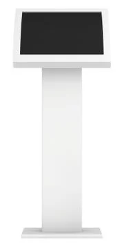 Information kiosk. Terminal. interactive kiosk on white background Stock Illustration