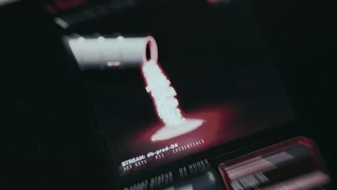 Information leak concept with flowing data escaping from pipe Stock Footage 335880524