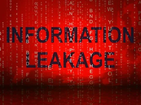 Information Leakage Unprotected Digital Flow 2d Illustration Illustrazione stock