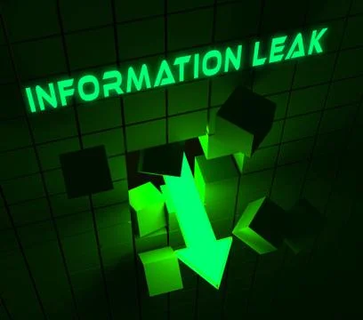 Information Leakage Unprotected Digital Flow 3d Rendering イラスト素材
