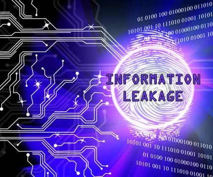 Information Leakage Unprotected Digital Flow 2d Illustration Illustrazione stock