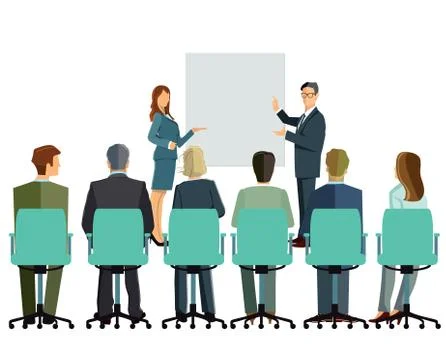 Information lecturing, presentation, consultants Stock Illustration