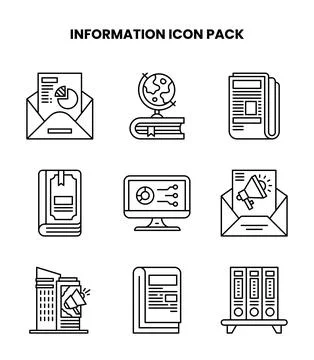Information Line Graphics Icons Pack イラスト素材