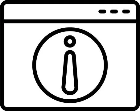 Information Line Icon Design Stock Illustration