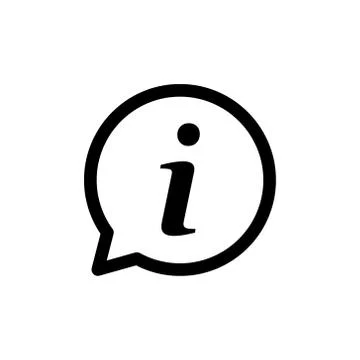 Information line speech babble icon Stock Illustration