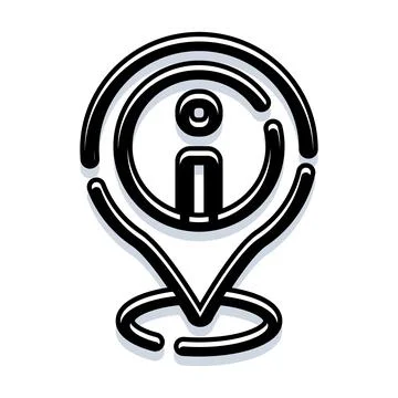 Information location pin marker icon concept Stock Illustration