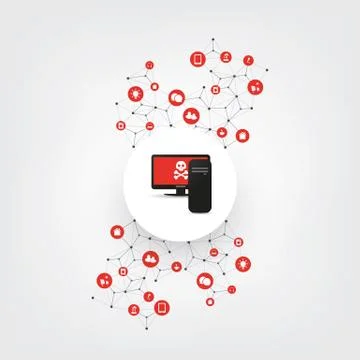 Information Loss, Vulnerability, IT Security, Threat Protection Concept Stock Illustration