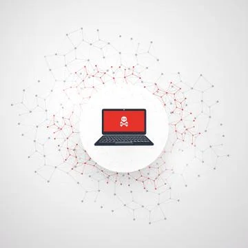 Information Loss, Vulnerability, IT Security, Threat Protection Concept Stock Illustration