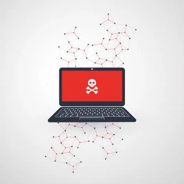 Information Loss, Vulnerability, IT Security, Threat Protection Concept Stock Illustration