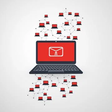 Information Loss, Vulnerability, IT Security, Threat Protection Concept Stock Illustration