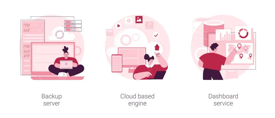 Information management abstract concept vector illustrations. 스톡 일러스트