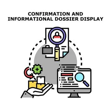 Information management and data analysis dossier system 스톡 일러스트