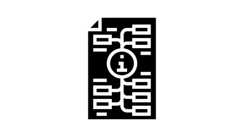 Information mapping technical writer glyph icon animation Stock Footage 326152610