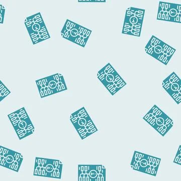 Information mapping technical writer glyph seamless pattern Stock Illustration