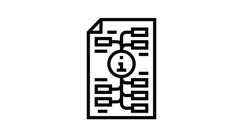 Information mapping technical writer line icon animation Stock Footage 326131864