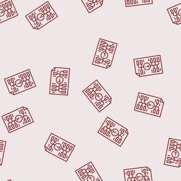 Information mapping technical writer line seamless pattern 스톡 일러스트