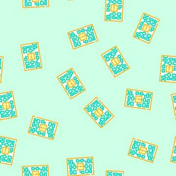 Information mapping technical writer vector seamless pattern Stock Illustration