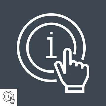 Information Mark with Hand Illustrazione stock