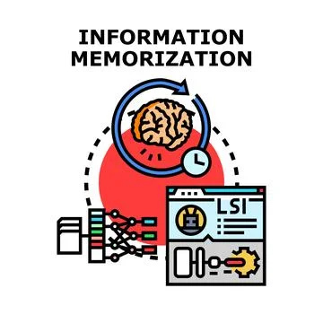 Information memorization process and digital data processing Stock Illustration