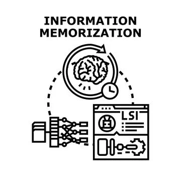 Information memorization process and digital data processing 스톡 일러스트