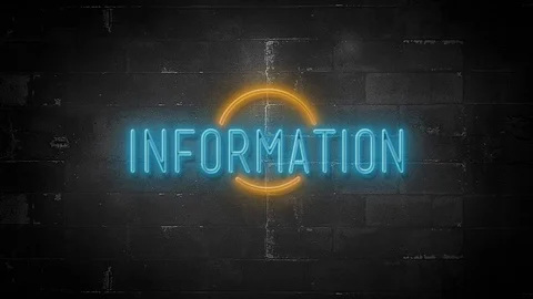 Information Message on Flickering Neon Sign in 4K Resolution Stock Footage 119321482
