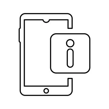 Information Mobile Apps Icon. Line symbol. Stock Illustration