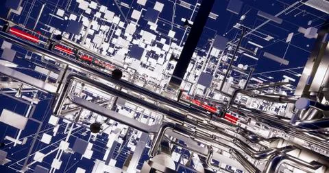 Information model of the internal engineering networks of the building Ilustración de archivo