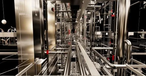 Information model of the internal engineering networks of the building Ilustración de archivo