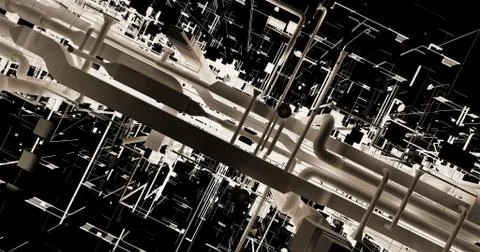 Information model of the internal engineering networks of the building Stock Illustration
