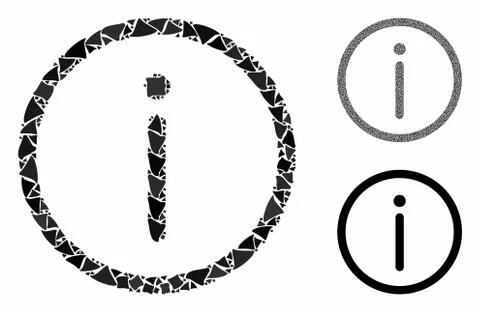 Information Mosaic Icon of Rugged Elements Illustrazione stock
