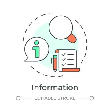 Information multi color concept icon Stock Illustration