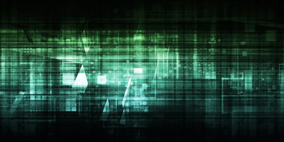 Information Network And Database Illustrazione stock