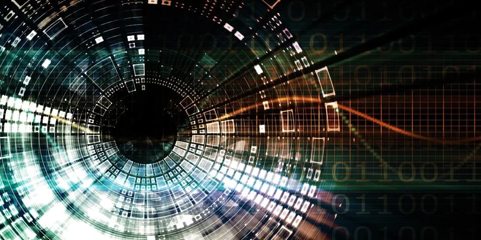 Information Network And Database Stock Illustration