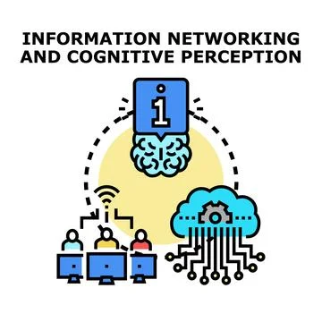 Information networking and cognitive perception linking intelligent systems Stock Illustration