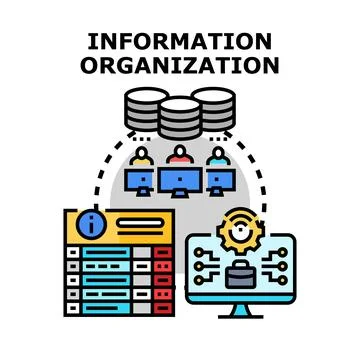Information organization managing data and digital assets Stock Illustration