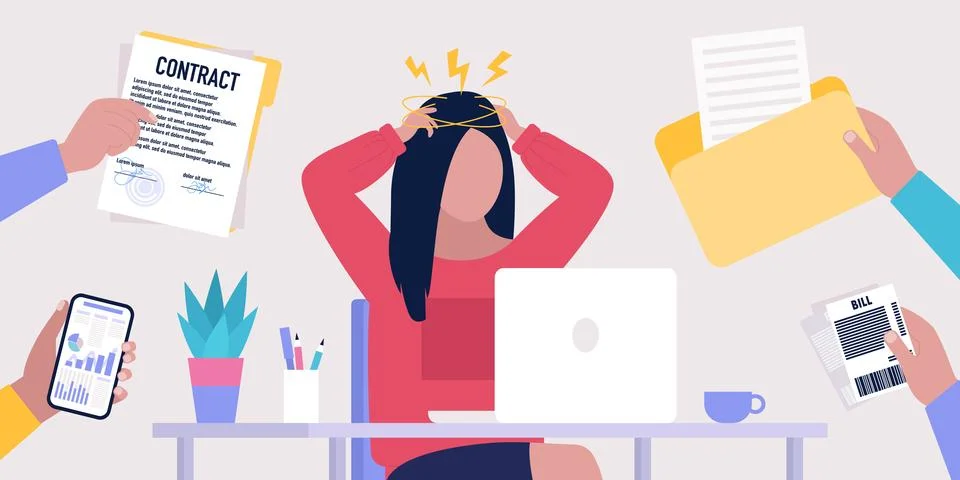Information overload concept Stock Illustration