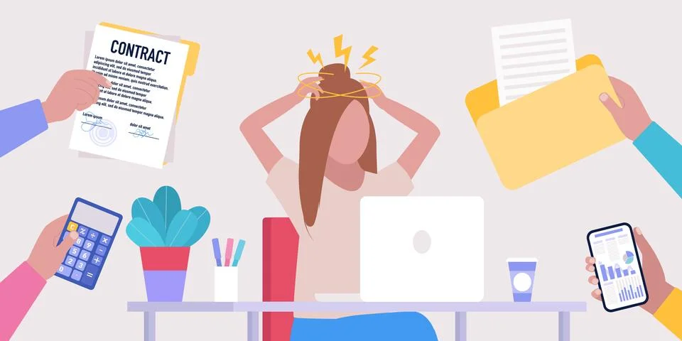 Information overload concept Stock Illustration