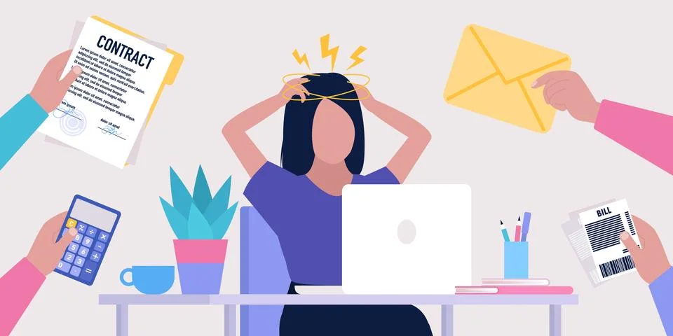 Information overload concept Stock Illustration