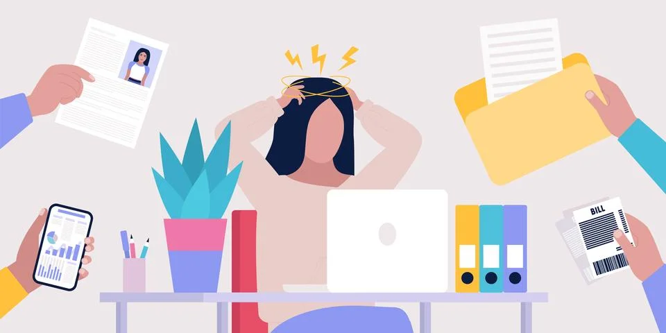Information overload concept Stock Illustration