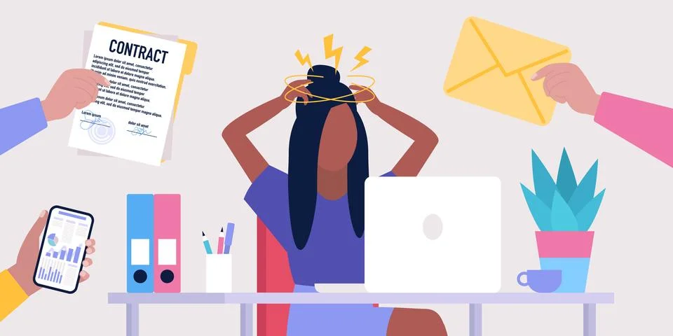 Information overload concept Stock Illustration