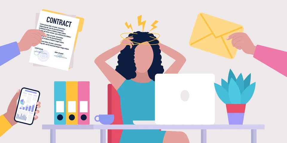 Information overload concept Stock Illustration