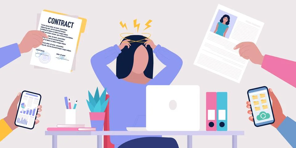 Information overload concept Stock Illustration